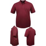Maruf Shop Erkek Büyük Beden 115 - 175 Kilo Arası Uygun Bedenli Likralı Pike Polo Yaka Cepli Tişört - Bordo - 7XL