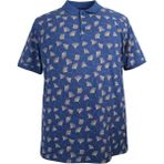 Maruf Shop Erkek Büyük Beden 143 Kilo Için Uygun Polo Yaka Pike Tişört - 4XL - Mavi