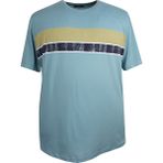 Maruf Shop Erkek Büyük Beden Battal Boy Baskılı Bisiklet Yaka Tişört - 6XL - Mavi