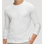 Maruf Shop Erkek Uzun Kol Bisiklet Yaka Slimfit Likralı Düz Tişört Beyaz - 2XL