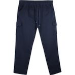 Maruf Shop Kargo Cepli Büyük Beden Gabardin Pantolon Erkek Günlük Kullanım İçin Lacivert - 6XL