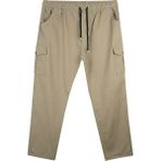 Maruf Shop Kargo Cepli Büyük Beden Gabardin Pantolon Erkek İçin Likralı Bej Renk - 7XL