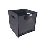 MARVA Keçe Kutu Düzenleyici Ön Yüz Şeffaf Organizer 32×32×32 cm–Dolap içi Düzen & Modern Saklama