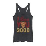 Marvel 3000 Arc Reactor Kadın Askılı Atlet, Siyah Funda, XL