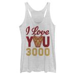 Marvel 3000 Arc Reactor Racerback White Heather Kadın Atlet