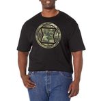 Marvel Big & Tall Avengers Klasik Dul Kamuflaj Üst Kısa Kollu Siyah Erkek T-shirt