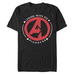 Marvel Big & Tall Classic Legends Never Die Siyah Erkek T-shirt