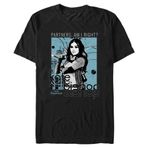 Marvel Big & Tall Hawkeye Kate Bishop Hero Shot Üst Kısa Kollu Siyah Erkek T-shirt
