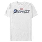 Marvel Big & Tall Klasik Avengers Game Brick Logolu Üst Kısa Kollu Beyaz Erkek T-shirt