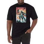 Marvel Big & Tall Klasik Captain America Jan19 Black Erkek T-shirt