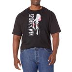 Marvel Big & Tall Klasik Spider Gwen Black Erkek T-shirt