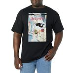 Marvel Big & Tall Klasik Spider-Gwen Nov18 Erkek Üst Kısa Kollu Tişört, Siyah, 3XL Uzun