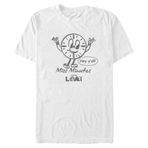 Marvel Big & Tall Loki Hey Miss Minutes Üst Kısa Kollu Beyaz Erkek T-shirt