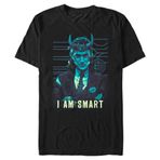Marvel Big & Tall Loki I Am Smart Üst Kısa Kollu Siyah Erkek T-shirt