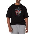 Marvel Big & Tall Spider-Man: Miles Morales Turq ve Kırmızı Black Erkek T-shirt