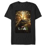Marvel Big & Tall Timsah Loki Poster Üst Kısa Kollu Siyah Erkek T-shirt