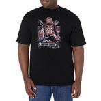 Marvel Big & Tall Union Jacked Üst Kısa Kollu Siyah Erkek T-shirt