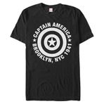 Marvel Büyük ve Uzun Klasik Brooklyn Yuvarlak Üst Kısa Kollu Siyah Erkek T-shirt