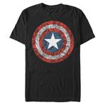 Marvel Büyük ve Uzun Klasik Çizgi Roman Kalkanı Üst Kısa Kollu Siyah Erkek T-shirt