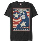 Marvel Büyük ve Uzun Klasik Da Poster Üst Kısa Kollu Siyah Erkek T-shirt