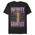 Marvel Büyük ve Uzun Klasik Eldiven Kazak Üst Kısa Kollu Siyah Erkek T-shirt