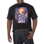 Marvel Büyük ve Uzun Poster Üst Kısa Kollu Siyah Erkek T-shirt