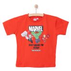 Marvel Erkek Bebek Lisans Tişört Baskılı Bisiklet Yaka Short Sleeve - Kırmızı