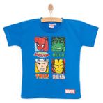 Marvel Erkek Bebek Lisans Tişört Bisiklet Yaka Short Sleeve - Mavi