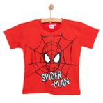 Marvel Erkek Bebek Tişört Spiderman Bisiklet Yaka Kısa Kol Kırmızı -