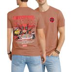 Marvel Erkek Grafik Tişört - Avengers Spiderman Captain America Kısa Kollu Bisiklet Yaka Grafik Tişört Erkekler için (S-XL), Deadpool Downtown Brown, S