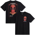 Marvel Erkek Grafik Tişört - Avengers Spiderman Captain America Kısa Kollu Bisiklet Yaka Grafik Tişört Erkekler için (S-XL), Deadpool Kırmızı/Siyah, S