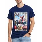 Marvel Erkek Grafik Tişört - Avengers Spiderman Captain America Kısa Kollu Bisiklet Yaka Grafik Tişört Erkekler için (S-XL), Donanma Örümcek Adam, S