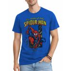 Marvel Erkek Grafik Tişört - Avengers Spiderman Captain America Kısa Kollu Bisiklet Yaka Grafik Tişört Erkekler için (S-XL), Örümcek Adam Mavi, S