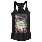 Marvel Eternals Immortals Walk the Earth Retro Çizgi Roman Kılıf Racerback Tank Black Kadın Atlet