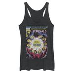 Marvel Eternals Immortals Walk the Earth Retro Çizgi Roman Kılıf Üç Karışım Tank Black Heather Kadın Atlet