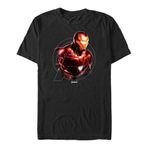 Marvel Iron Man Erkek Bisiklet Yaka T-Shirt Siyah M