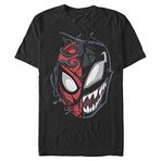 Marvel Peter Venom Erkek Bisiklet Yaka T-Shirt Siyah L