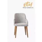 Marvel Premium Sandalye – Ahşap Ayaklı, Zarif Form, Konforlu Tasarım