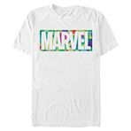 Marvel Renkli Marvel Logosu Erkek Bisiklet Yaka T-Shirt Beyaz M