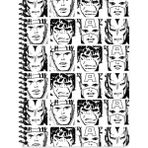Marvel Seri 1 16.5X22.5 Çizgili Defter - Siyah Beyaz 80 Yaprak - Renkli