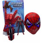 Marvel Spider-Man Örümcek Atan Eldiven ve LED Işıklı Maske - Renkli