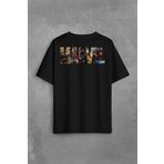 Marvel Spiderman Hulk Deadpool Iron Man Sırt Ön Baskılı Oversize Tişört Unisex T-Shirt OVR12S1888