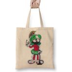 Marvin The Martian Smoking Bez Çanta Uzun Saplı - Açık Bej - 40 X 40