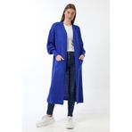 Marvine Kadın Uzun Cepli Oversize Model Triko Hırka
