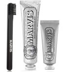 Marvis Smokers Whitening Mint Diş Macunu 85 Ml + 25 Ml + Orta Sert Diş Fırçası 3 Lü Bakım Seti