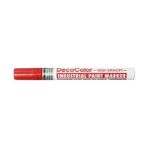 marvy 728 mendüstriyel markör paint fiber uç kalem 4.5 mm kırmızı (12 li kutu) - Yok