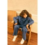 Marvy Kids Çizgili Gömlek 9 - 10 Yaş Erkek Çocuk Günlük Stil Mavi Renk Bol Kesim - 01 Mavi