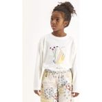 Marvy Kids Uzun Kollu Baskılı Tişört Kız Çocuk 4 - 5 Yaş Ekru Renkli Konforlu Tasarım