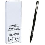 Marvy Le Pen 4300 Extra Fine Uç Metal Klips 0.3 mm Uç Black Kalem