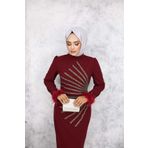 marwella Güneş Tesettür Abiye - Bordo